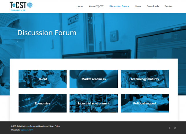 Optimum produces a forum website for Technology at CST.
